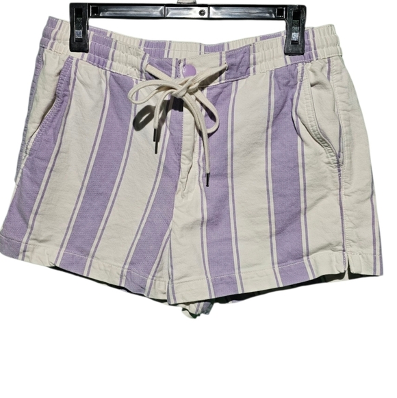 American Eagle Outfitters Pants - American Eagle Outfitters Purple and Cream Striped Shorts EUC Size Medium